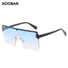 Load image into Gallery viewer, HOOBAN Oversized Square Sunglasses Women Vintage Flat Top Sun Glasses Female  Big Frame Eyewear Shade
