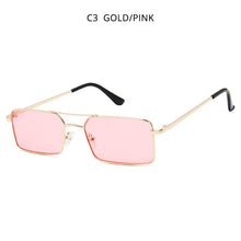 Load image into Gallery viewer, HOOBAN Rectangle Men Women Sunglasses Classic Square Metal Ladies Sun Glasses Retro Double Bridge Male Eyeglasses UV400