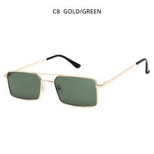 Load image into Gallery viewer, HOOBAN Rectangle Men Women Sunglasses Classic Square Metal Ladies Sun Glasses Retro Double Bridge Male Eyeglasses UV400