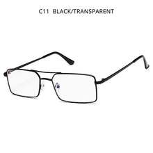 Load image into Gallery viewer, HOOBAN Rectangle Men Women Sunglasses Classic Square Metal Ladies Sun Glasses Retro Double Bridge Male Eyeglasses UV400