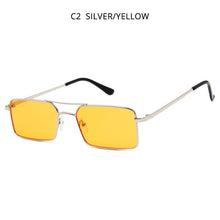 Load image into Gallery viewer, HOOBAN Rectangle Men Women Sunglasses Classic Square Metal Ladies Sun Glasses Retro Double Bridge Male Eyeglasses UV400