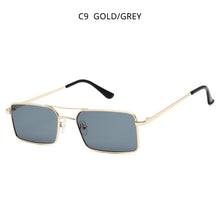 Load image into Gallery viewer, HOOBAN Rectangle Men Women Sunglasses Classic Square Metal Ladies Sun Glasses Retro Double Bridge Male Eyeglasses UV400
