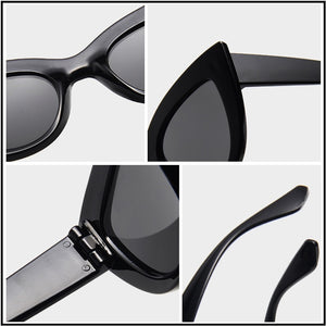 HOOBAN Retro Cat Eye Women Sunglasses Classic Black Ladies Sun Glasses Vintage Driving Female Eyeglasses UV400 Oculos
