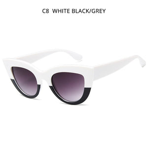HOOBAN Retro Cat Eye Women Sunglasses Classic Black Ladies Sun Glasses Vintage Driving Female Eyeglasses UV400 Oculos