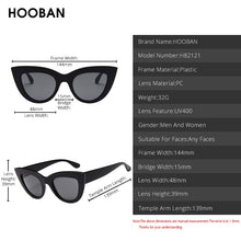 Load image into Gallery viewer, HOOBAN Retro Cat Eye Women Sunglasses Classic Black Ladies Sun Glasses Vintage Driving Female Eyeglasses UV400 Oculos