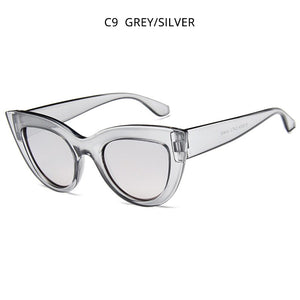 HOOBAN Retro Cat Eye Women Sunglasses Classic Black Ladies Sun Glasses Vintage Driving Female Eyeglasses UV400 Oculos