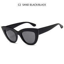 Load image into Gallery viewer, HOOBAN Retro Cat Eye Women Sunglasses Classic Black Ladies Sun Glasses Vintage Driving Female Eyeglasses UV400 Oculos