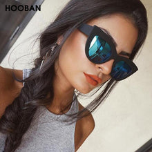 Load image into Gallery viewer, HOOBAN Retro Cat Eye Women Sunglasses Classic Black Ladies Sun Glasses Vintage Driving Female Eyeglasses UV400 Oculos