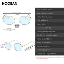 Carica l'immagine nel visualizzatore di Gallery, HOOBAN Retro Polygon Sunglasses Women Men Vintage Small Metal Sung Glasses Female Ocean Driving Eyeglasses
