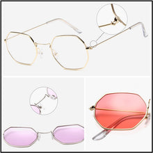 Carica l'immagine nel visualizzatore di Gallery, HOOBAN Retro Polygon Sunglasses Women Men Vintage Small Metal Sung Glasses Female Ocean Driving Eyeglasses