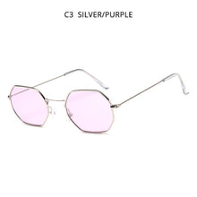 Carica l'immagine nel visualizzatore di Gallery, HOOBAN Retro Polygon Sunglasses Women Men Vintage Small Metal Sung Glasses Female Ocean Driving Eyeglasses