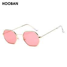 Carica l'immagine nel visualizzatore di Gallery, HOOBAN Retro Polygon Sunglasses Women Men Vintage Small Metal Sung Glasses Female Ocean Driving Eyeglasses