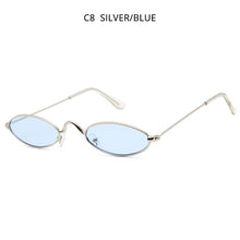 Load image into Gallery viewer, HOOBAN Retro Small Sunglasses Men Women Brand Oval Metal Sun Glasses For Male and Female Red Black Color Shades UV400
