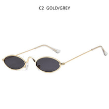 Load image into Gallery viewer, HOOBAN Retro Small Sunglasses Men Women Brand Oval Metal Sun Glasses For Male and Female Red Black Color Shades UV400
