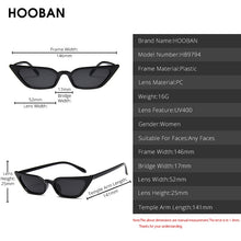 Load image into Gallery viewer, HOOBAN Sexy Cateye Sunglasses Women Cute Cat Eye Sun Glasses For Ladies Vintage Small Purple Eyeglasses UV400
