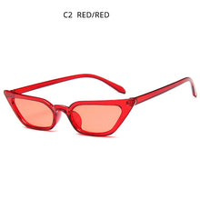 Load image into Gallery viewer, HOOBAN Sexy Cateye Sunglasses Women Cute Cat Eye Sun Glasses For Ladies Vintage Small Purple Eyeglasses UV400