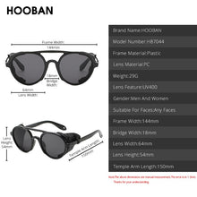 Load image into Gallery viewer, HOOBAN Steampunk Brand Design Sunglasses Women Men Retro Round Male's Sun Glasses Female Vintage Driving Eyewear Shade UV400
