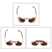 Load image into Gallery viewer, HOOBAN Steampunk Round Sunglasses Men Women Retero Gothic Metal Male&#39;s Sun Glasses Brand Designer Eyeglasses Unisex