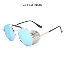 Load image into Gallery viewer, HOOBAN Steampunk Round Sunglasses Men Women Retero Gothic Metal Male&#39;s Sun Glasses Brand Designer Eyeglasses Unisex