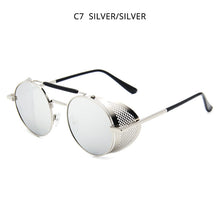 Load image into Gallery viewer, HOOBAN Steampunk Round Sunglasses Men Women Retero Gothic Metal Male&#39;s Sun Glasses Brand Designer Eyeglasses Unisex