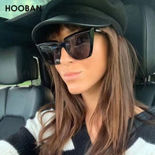 Load image into Gallery viewer, HOOBAN Stylish Cat Eye Women Sun Glasses Classic Big Frame Cateye Sunglasses For Ladies Vintage Leopard Eyeglasses UV400