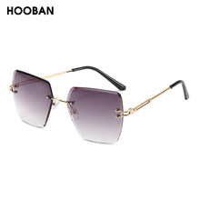 Load image into Gallery viewer, HOOBAN Stylish Rimless Sunglasses Women Vintage Square Gradient Ladies Sun Glasses Brand Designer  Eyeglasses Shade  UV400