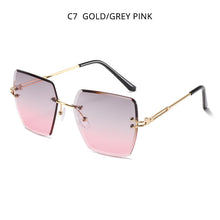 Load image into Gallery viewer, HOOBAN Stylish Rimless Sunglasses Women Vintage Square Gradient Ladies Sun Glasses Brand Designer  Eyeglasses Shade  UV400