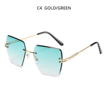 Load image into Gallery viewer, HOOBAN Stylish Rimless Sunglasses Women Vintage Square Gradient Ladies Sun Glasses Brand Designer  Eyeglasses Shade  UV400