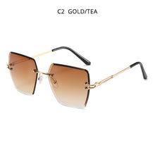 Load image into Gallery viewer, HOOBAN Stylish Rimless Sunglasses Women Vintage Square Gradient Ladies Sun Glasses Brand Designer  Eyeglasses Shade  UV400