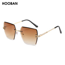 Load image into Gallery viewer, HOOBAN Stylish Rimless Sunglasses Women Vintage Square Gradient Ladies Sun Glasses Brand Designer  Eyeglasses Shade  UV400