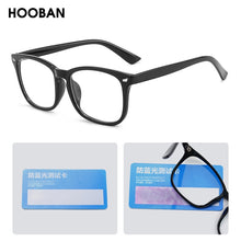 Load image into Gallery viewer, HOOBAN TR90 Blue Light Blocking Glasses Men Women Square Real Anti Blue Ray Glasses Male Computer Protective Eyeglass