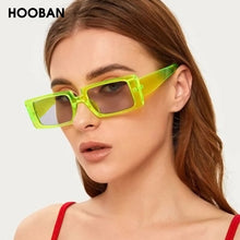 Load image into Gallery viewer, HOOBAN Vintage Big Rectangle Sunglasses Women Brand Designer Sun Glasses Female Retro Male's Eyeglasses Shade UV400