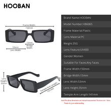 Load image into Gallery viewer, HOOBAN Vintage Big Rectangle Sunglasses Women Brand Designer Sun Glasses Female Retro Male's Eyeglasses Shade UV400