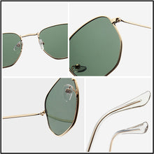 Load image into Gallery viewer, HOOBAN Vintage Metal Men Women Sunglasses Classic  Hexagon Male Sun Glasses Driving Eyewear Oculos De Sol UV400