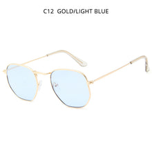 Load image into Gallery viewer, HOOBAN Vintage Metal Men Women Sunglasses Classic  Hexagon Male Sun Glasses Driving Eyewear Oculos De Sol UV400