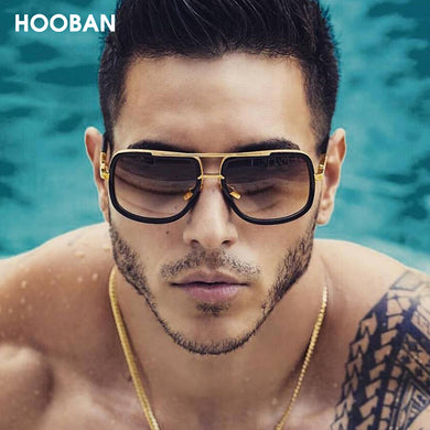 HOOBAN Vintage Oversized Sunglasses Men Square Driving Glasses for Women Retro  Sun Glasses Unisex Shade UV400