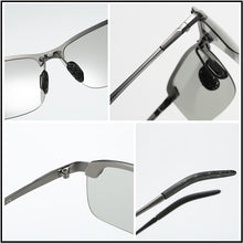 Load image into Gallery viewer, HOOBAN Vintage Photochromic Sunglasses Men Rectangle Polarized Sun Glasses Male Driving Chameleon Eyewear Night Vision
