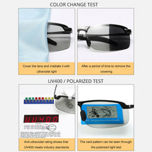 Carica l'immagine nel visualizzatore di Gallery, HOOBAN Vintage Pochromic Sunglasses Men  Rectangle Polarized Sun Glasses Male Driving Chameleon Eyewear Night Vision