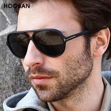 Load image into Gallery viewer, HOOBAN Vintage Pilot Style Sunglasses Men Stylish Brand Design Driving Sun Glasses Male Retro Big Frame Shade Eyeglasses