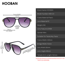 Load image into Gallery viewer, HOOBAN Vintage Pilot Style Sunglasses Men Stylish Brand Design Driving Sun Glasses Male Retro Big Frame Shade Eyeglasses