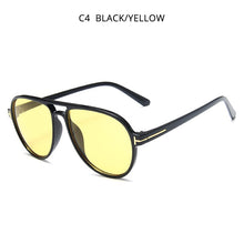 Load image into Gallery viewer, HOOBAN Vintage Pilot Style Sunglasses Men Stylish Brand Design Driving Sun Glasses Male Retro Big Frame Shade Eyeglasses