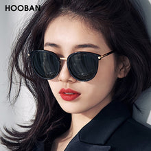 Load image into Gallery viewer, HOOBAN Vintage Round Women Sunglasses Big Black Sun Glasses For Female  Eyewear Shade UV400