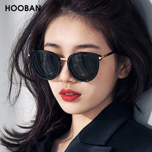 Load image into Gallery viewer, HOOBAN Vintage Round Women Sunglasses Big Black Sun Glasses For Female  Eyewear Shade UV400