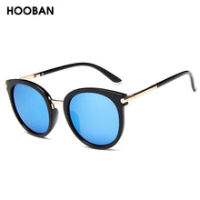Load image into Gallery viewer, HOOBAN Vintage Round Women Sunglasses Big Black Sun Glasses For Female  Eyewear Shade UV400