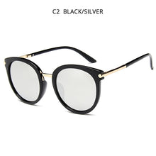 Load image into Gallery viewer, HOOBAN Vintage Round Women Sunglasses Big Black Sun Glasses For Female  Eyewear Shade UV400