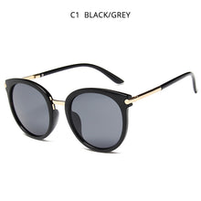 Load image into Gallery viewer, HOOBAN Vintage Round Women Sunglasses Big Black Sun Glasses For Female  Eyewear Shade UV400