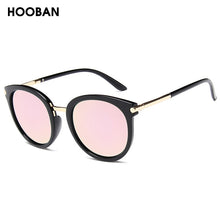 Load image into Gallery viewer, HOOBAN Vintage Round Women Sunglasses Big Black Sun Glasses For Female  Eyewear Shade UV400