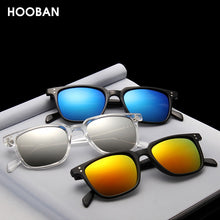 Load image into Gallery viewer, HOOBAN Vintage Square Men Sunglasses Classic Black Driving Sun Glasses Male  Shade Mirror Eyewear UV400