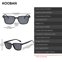 Load image into Gallery viewer, HOOBAN Vintage Square Men Sunglasses Classic Black Driving Sun Glasses Male  Shade Mirror Eyewear UV400