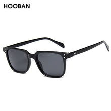 Load image into Gallery viewer, HOOBAN Vintage Square Men Sunglasses Classic Black Driving Sun Glasses Male  Shade Mirror Eyewear UV400